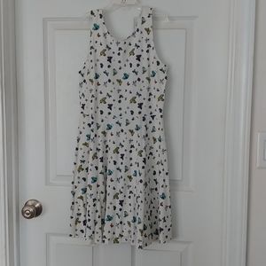Butterfly print dress